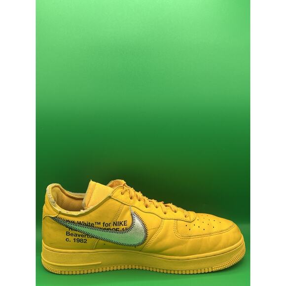 Nike Air Force One 1 Low Off White ICA University Gold Sz 13 No Box DD1876-700 - Picture 5 of 7